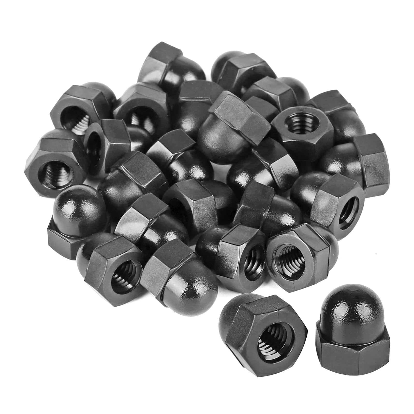 Hutmuttern DIN 1587 Edelstahl Schwarz M8 - Made In Germany