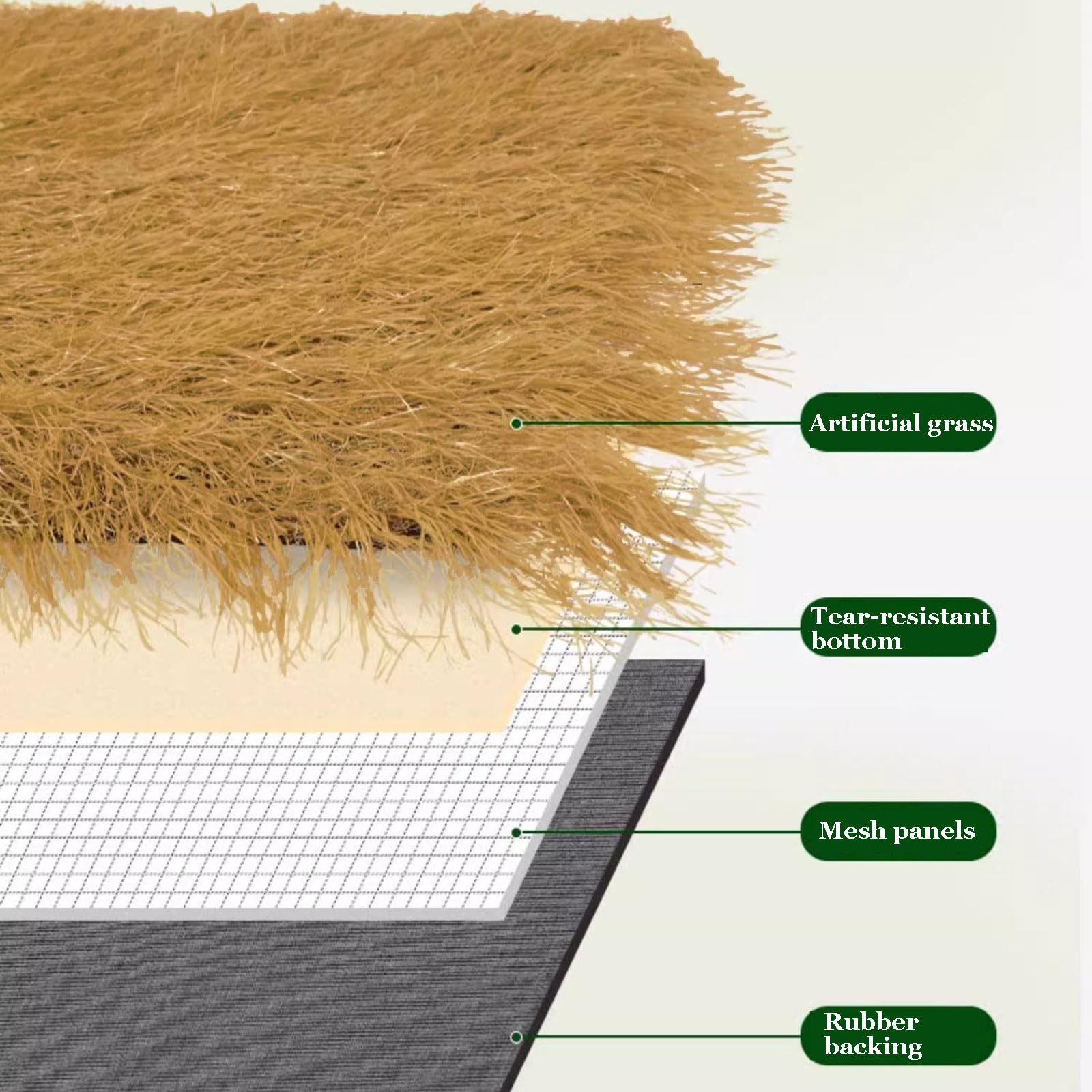 Paja artificial, techo de cobertizo, paja, techo de barra Tiki, paja sintética. Se utiliza para la decoración del jardín, decoración del techo del cobertizo, decoración interior y exterior, decoración