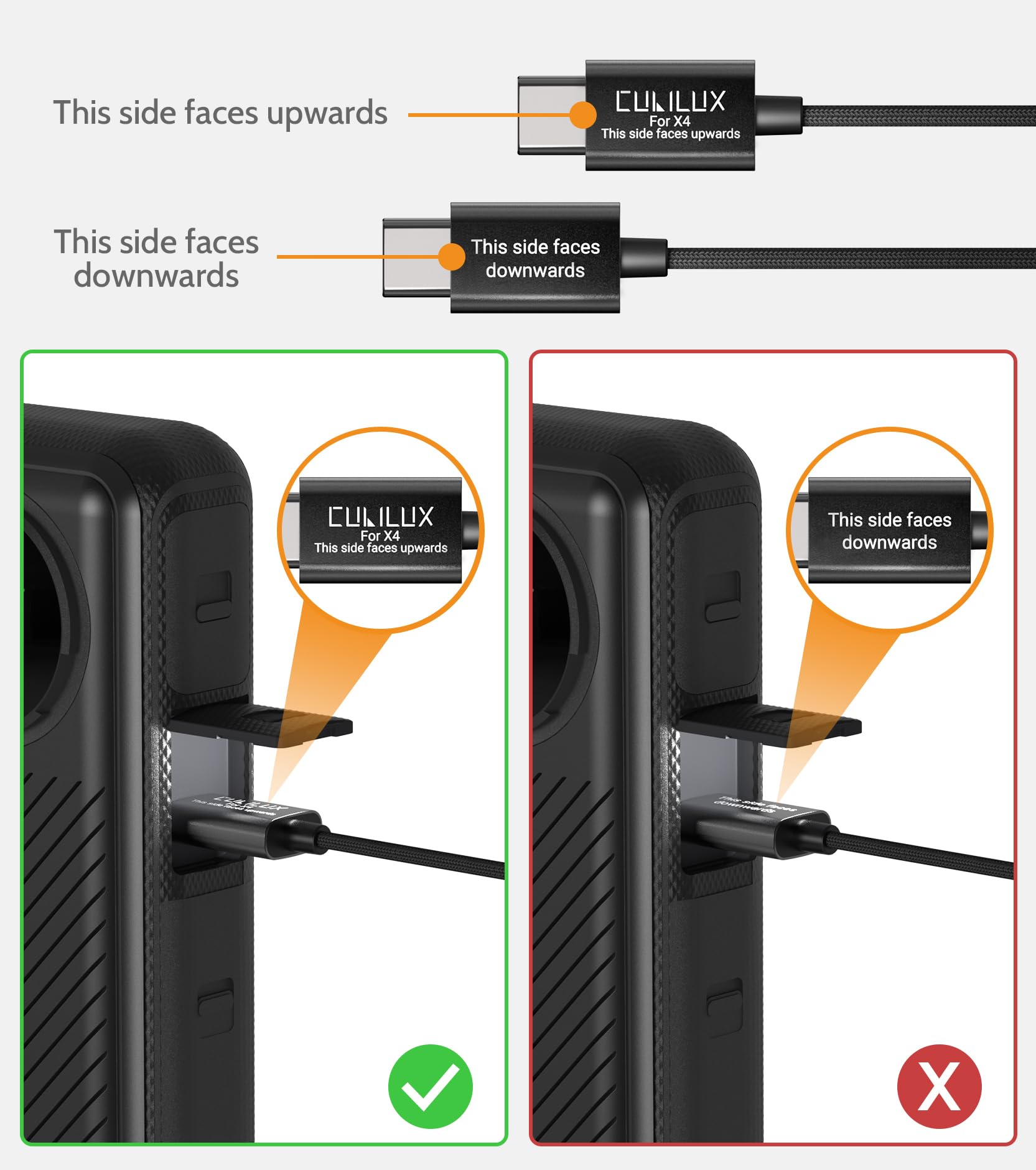 Microphone Lavalier Cubilux pour Insta 360 X4, Microphone Filaire Omnidirectionnel à Haute Sensibilité, Idéal pour Le Vlogging, Les Entretiens, Le Streaming, Les Conférences et la Diffusion, Câble de