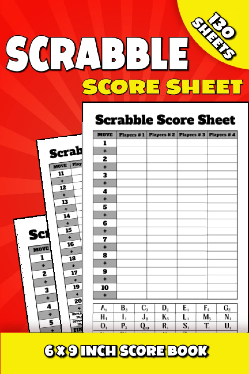 Scrabble Score Sheets: A Handy Small Size of 6 x 9 Score Sheets for ...