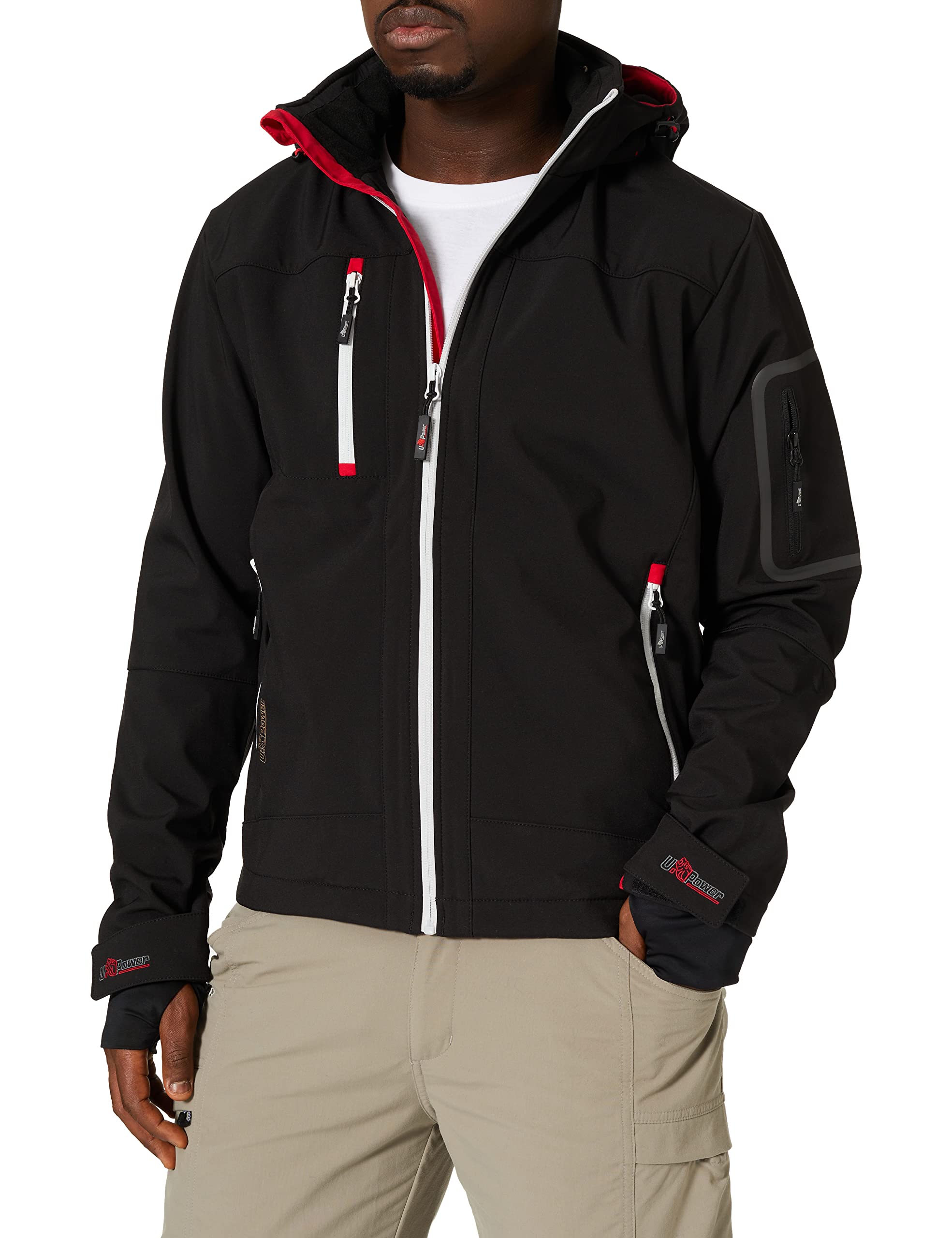 Giacca Uomo U-Power Metropolis Soft Shell – Impermeabile, Antivento, Con Cappuccio, Tessuto Elasticizzato, Invernale