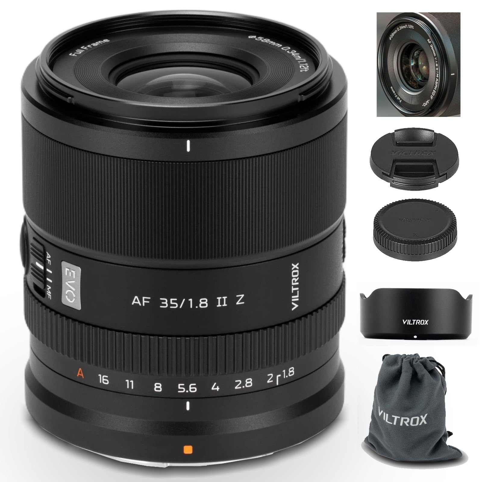 VILTROX Lente F1.8 II EVO Z APO de 35 mm para Nikon Z, lente Prime
