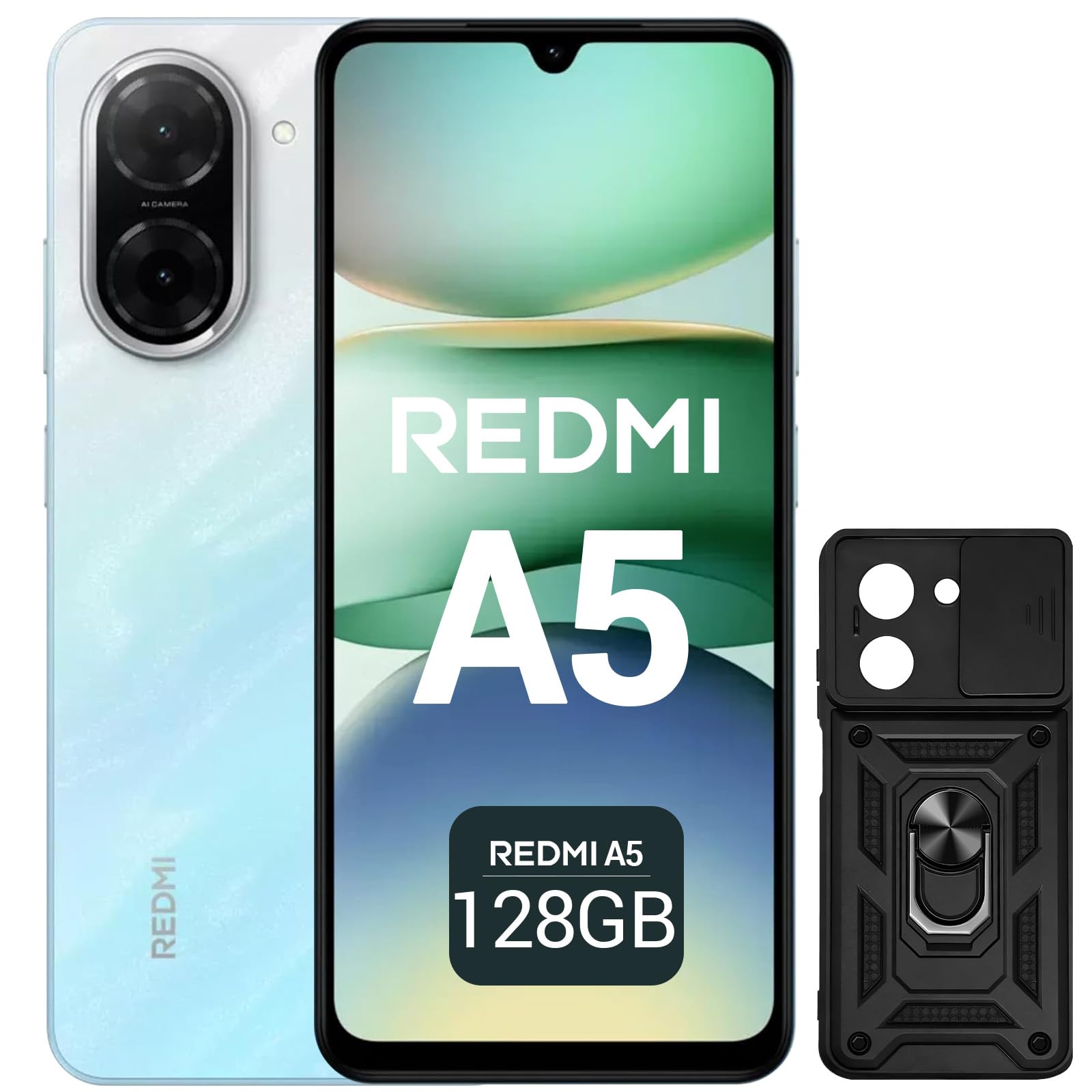 XIAOMI Redmi A5 Smartphone 6,88" 120Hz, 4+128GB, Appareil Photo IA 32 MP, Batterie 5200 mAh, Capteur d'Empreintes Latéral (Bleu)
