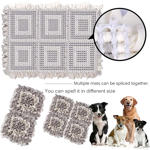 Miniatura 6 de MyfatBOSS Snuffle Mat para perros juguetes interactivos para perros fomenta las habilidades de forraje naturales perfecto para cualquier raza Gris-