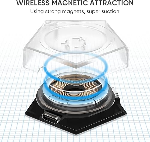 Miniatura 4 de Cargador portátil para Samsung Galaxy Watch 6/6 Classic, llavero magnético cargador inalámbrico con USB C y micro puerto (no incluye cable de carga)