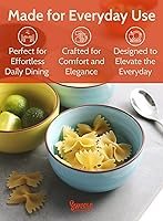 Vista 4 de Sweese Juego de cuencos de porcelana de 4 onzas, 6 mini cuencos de inmersión, multicolor, aptos para lavavajillas, microondas