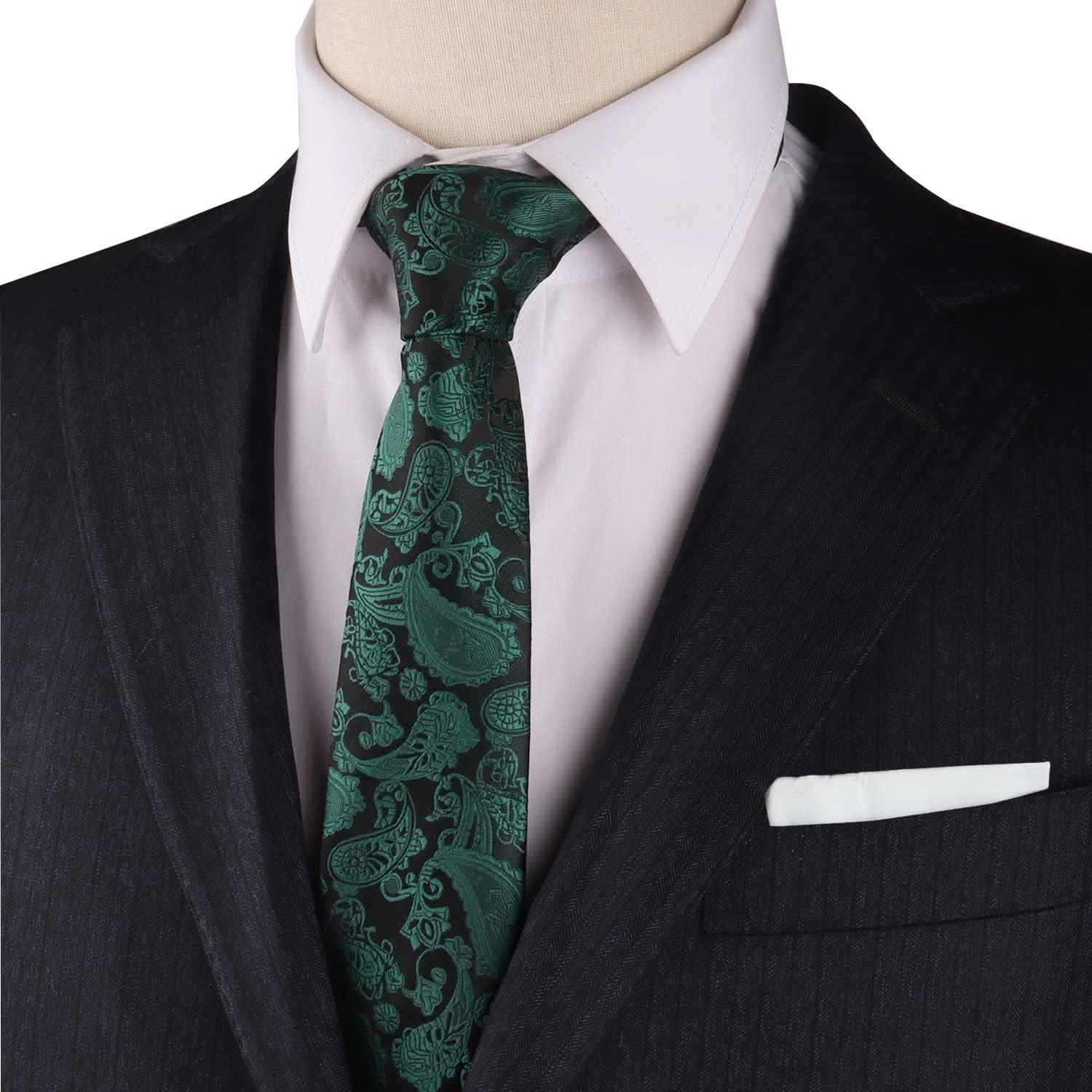 AUSCUFFLINKS Paisley Skinny Ties | Cotton Pocket Squares Bow Ties & Neckties | Wedding Ties