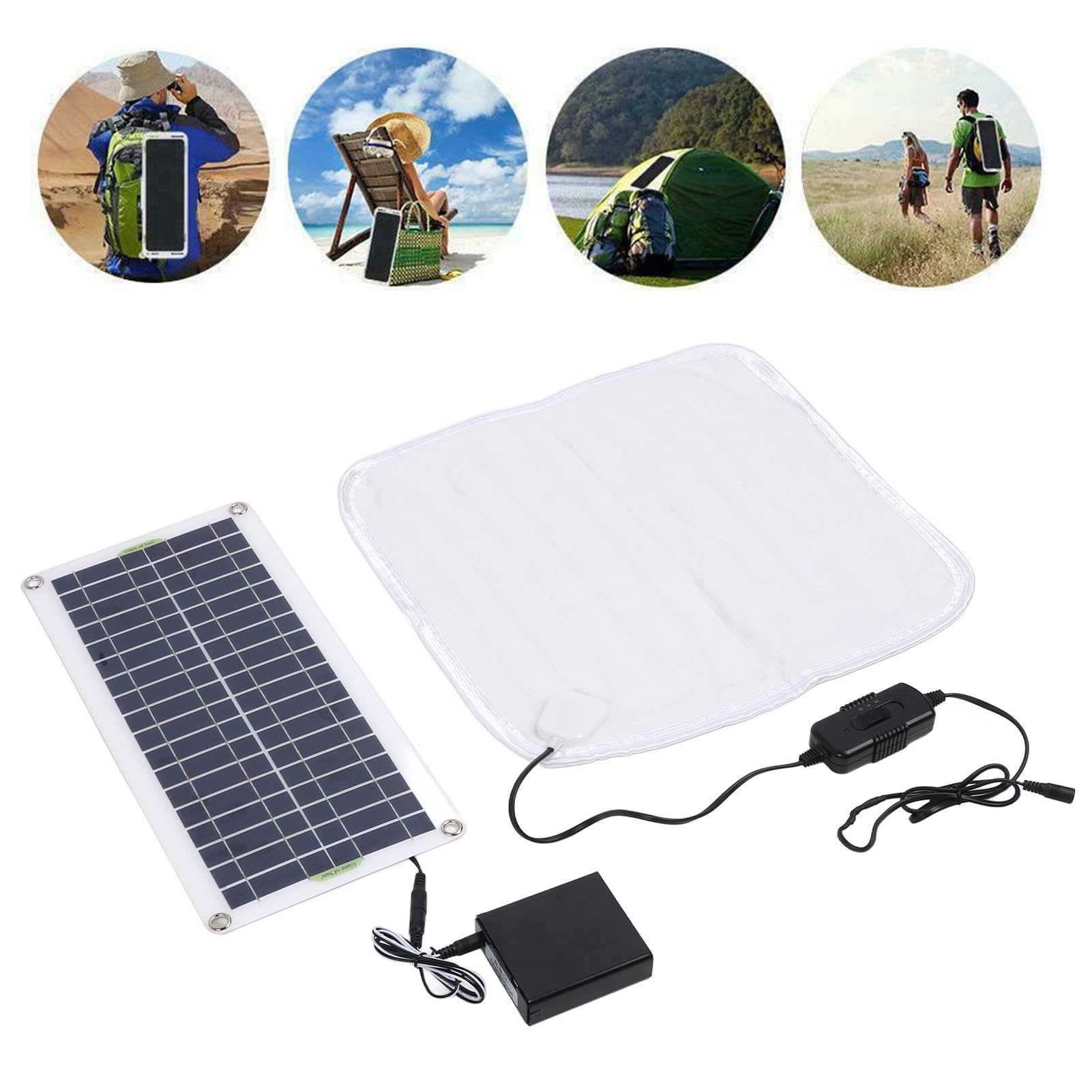 2. tappetino riscaldato solare per animali domestici e calzature leggero design ABS ricaricabile tramite luce solare impermeabile all'aperto riscaldamento pad