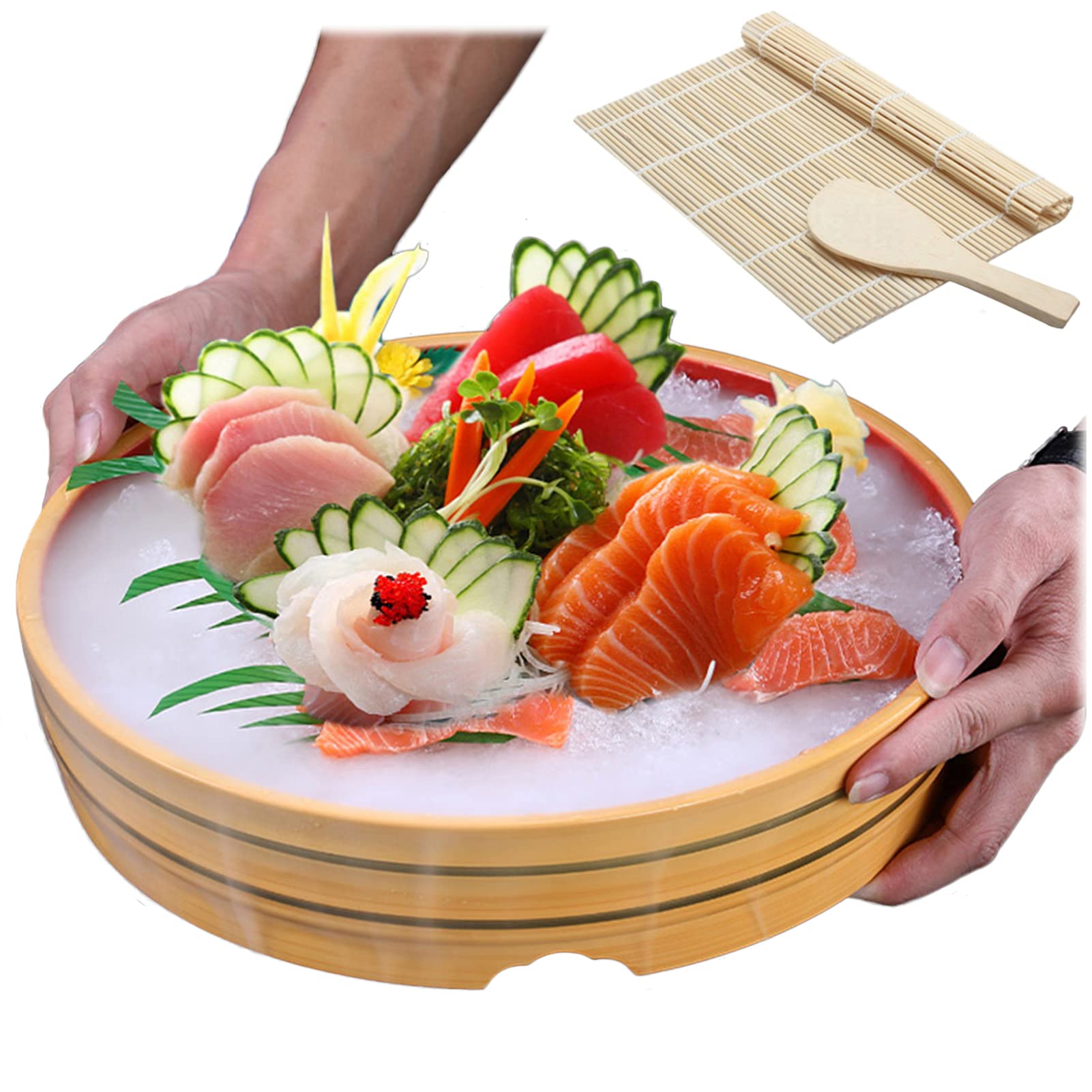 Plateau de service de sushi anti-glisse pour réussir la présentation de vos sashimis à la maison