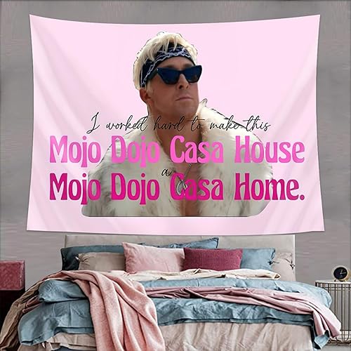 Miniatura 4 de UTELKA Mojo Dojo Casa Tapiz divertido meme tapices de bandera I Work hard to Make This Banner para colgar en la pared para dormitorio universitario,