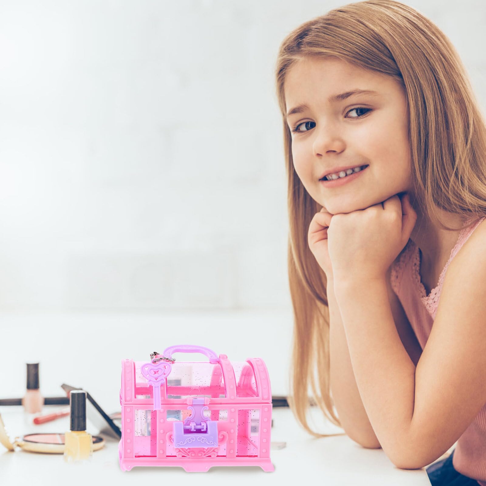 Kleine Schatztruhe Aufbewahrungsbox Aus Kunststoff Mit Schloss Und Schlüssel Für Kinder Schmuckkästchen Piratenkiste Spielzeugbox Für Party Und Zuhause