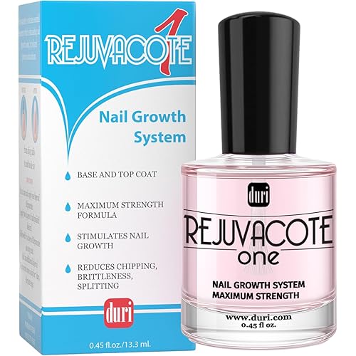 duri Rejuvacote 1 Nail Growth System - Maximum Strength | Nail Strengthener for Damaged Nails from Gel, Acrylic Manicure | Grow Long Natural Fingernails Fast - 0.45 fl. oz.