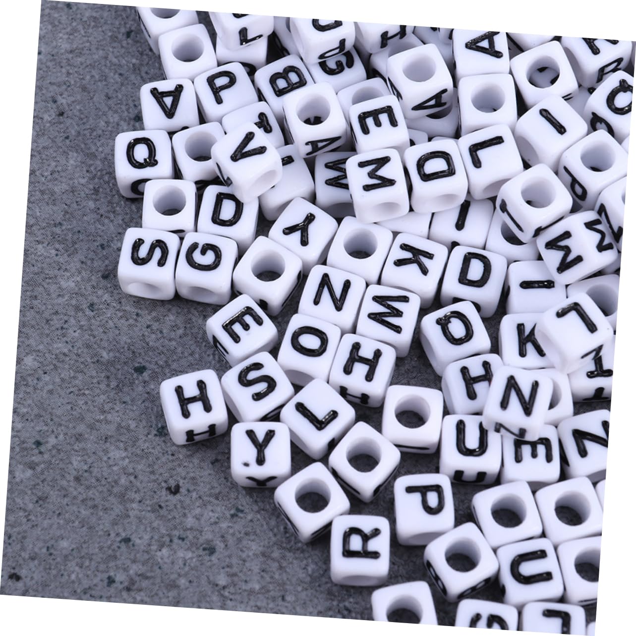 Würfel Alphabetperlen aus Acryl 6mm 1200 Stück für Schmuck