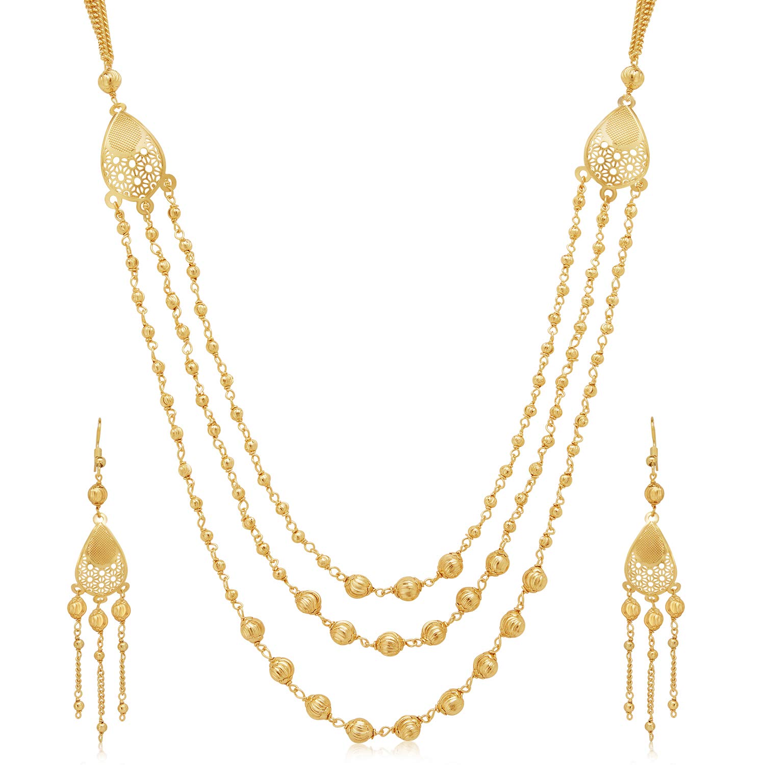 Sukkhi Excellent Gold Plated Multi-String Necklace Set for Women (SKR69767) (B08S3RTDDN) Amazon Price History, Amazon Price Tracker