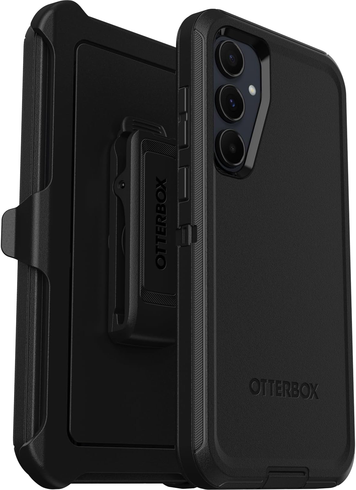 Defender Case for Samsung Galaxy A55 5G, Shockproof, Drop Proof, Ultra-Rugged, Protective Case, 5x Tested to Military Standard, Black - Non-Retail Packaging