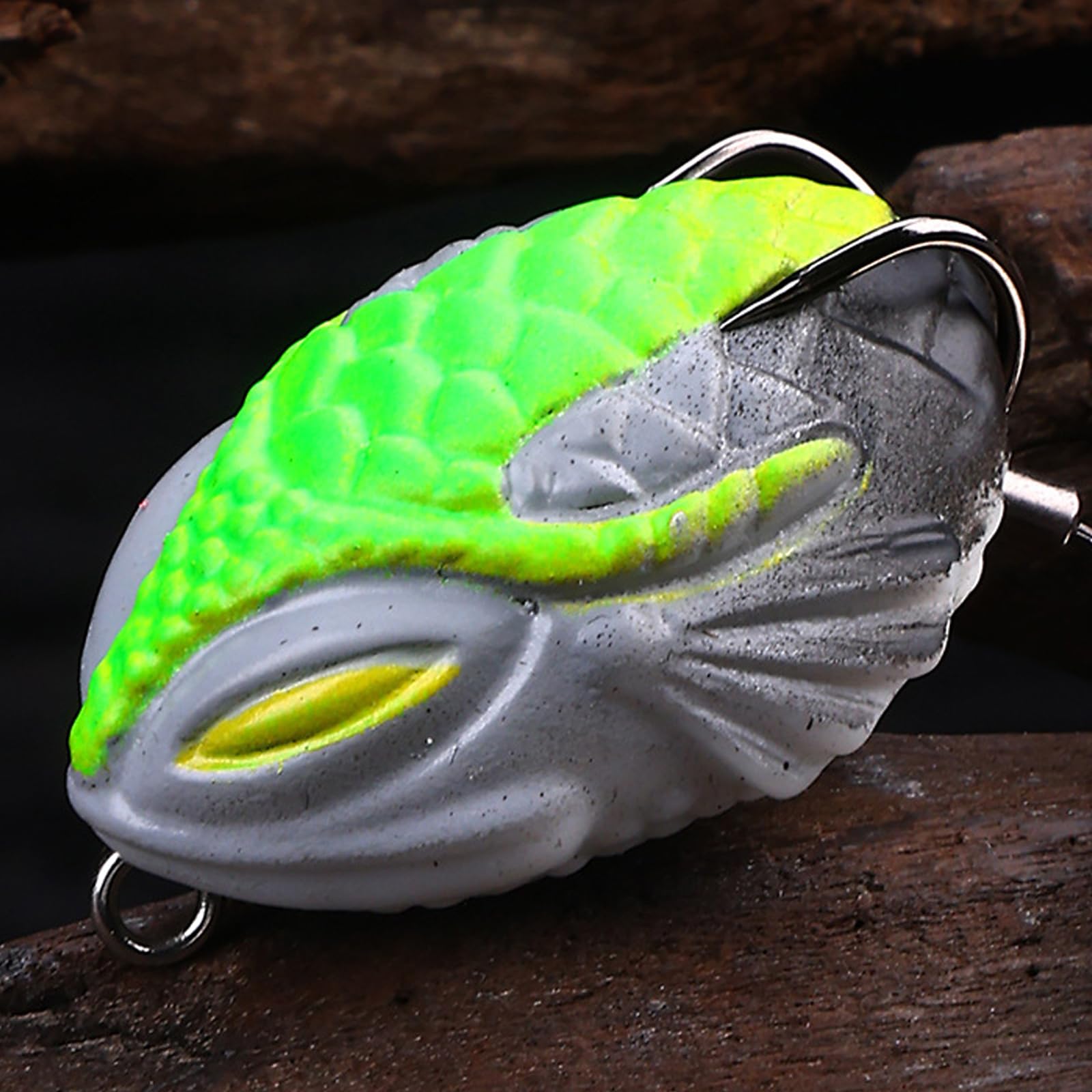 5 pièces Leurres Grenouille PVC 3.8 cm 6.4 g Double Crochet et