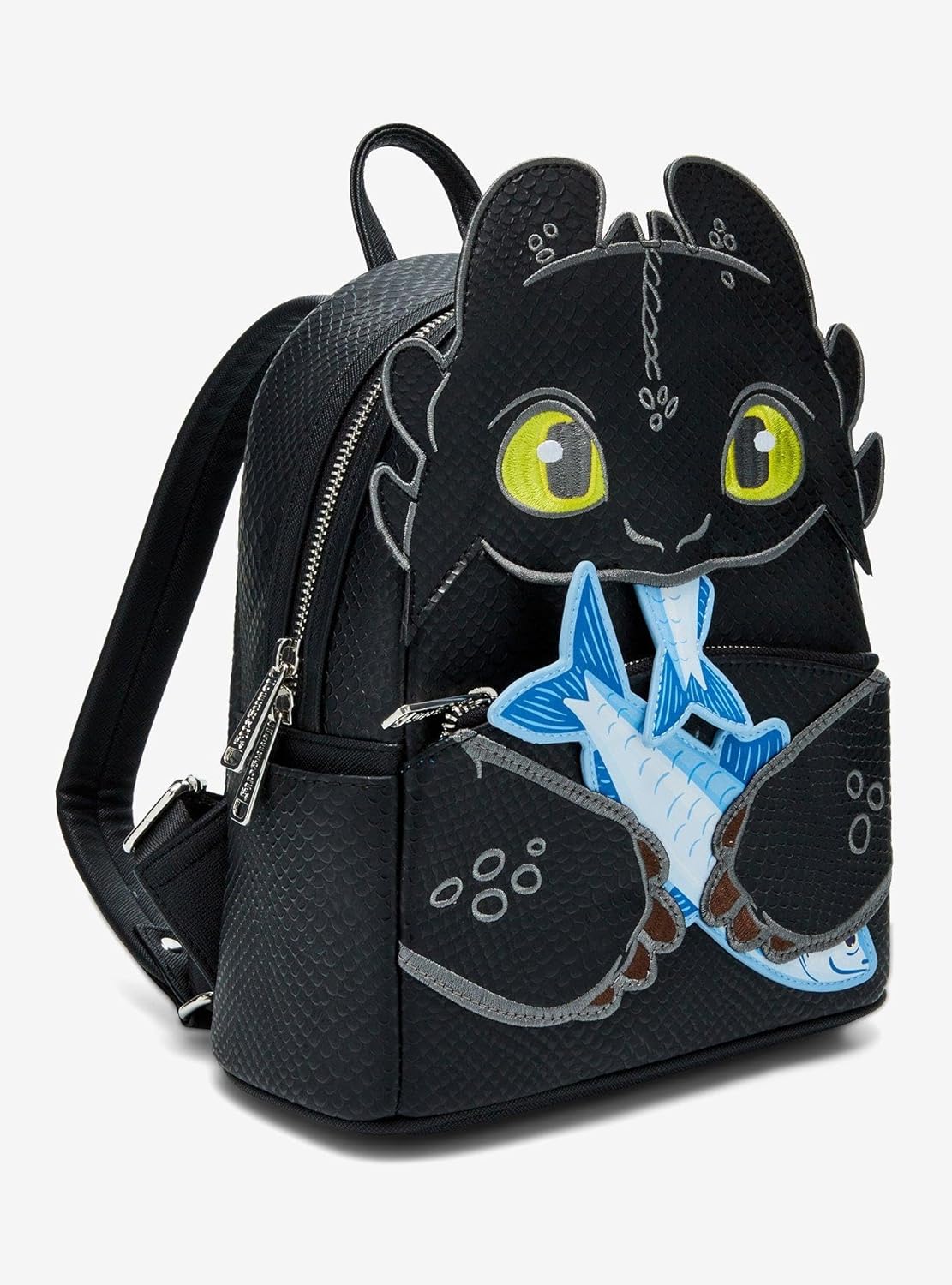 Loungefly DreamWorks How to Train Your Dragon Toothless & Fish Figural Mini Backpack — BoxLunch Exclusive BLACK NONE