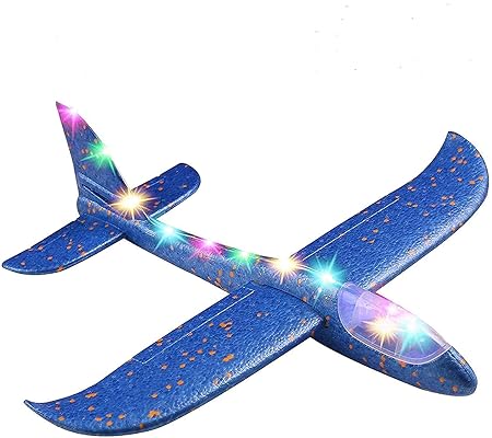 2heet Kids Toys Hand Throw Flying Glider Planes Foam Aeroplane Model Party Bag Fillers Flying Glider Plane Toys for Kids Game (Pack of 1-pic )Multi color