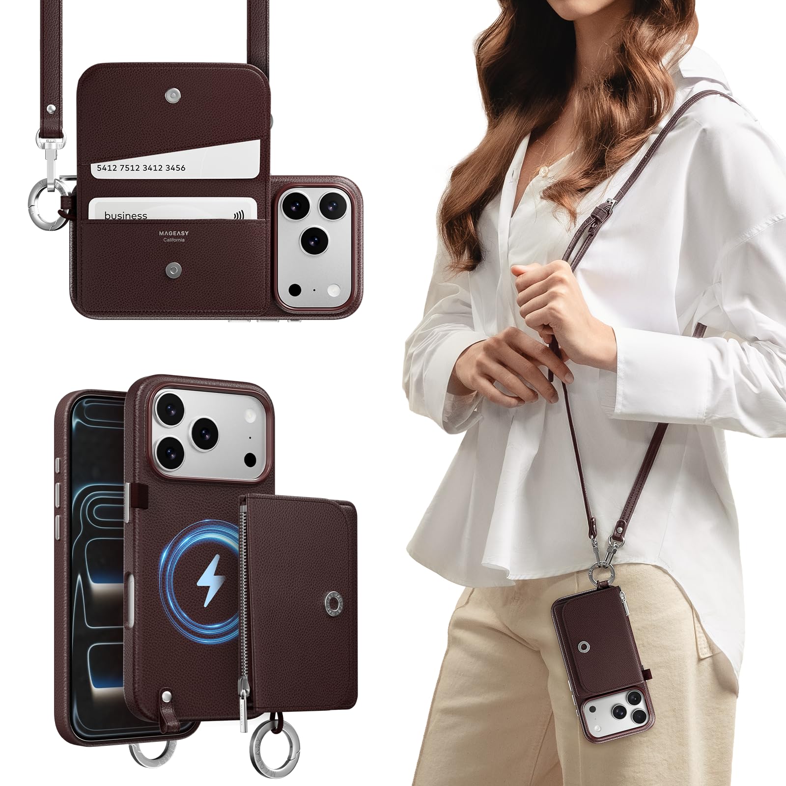 Amazon.com: MAGEASY Pouch MagSafe Wallet Case for iPhone 17 Pro