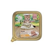 Mister Stuzzy, Cibo Umido per Gatti Cuccioli al Gusto Pollo, Linea Paté e Carni in Pezzi – Totale 3,2Kg (32 Vaschette da 100G)