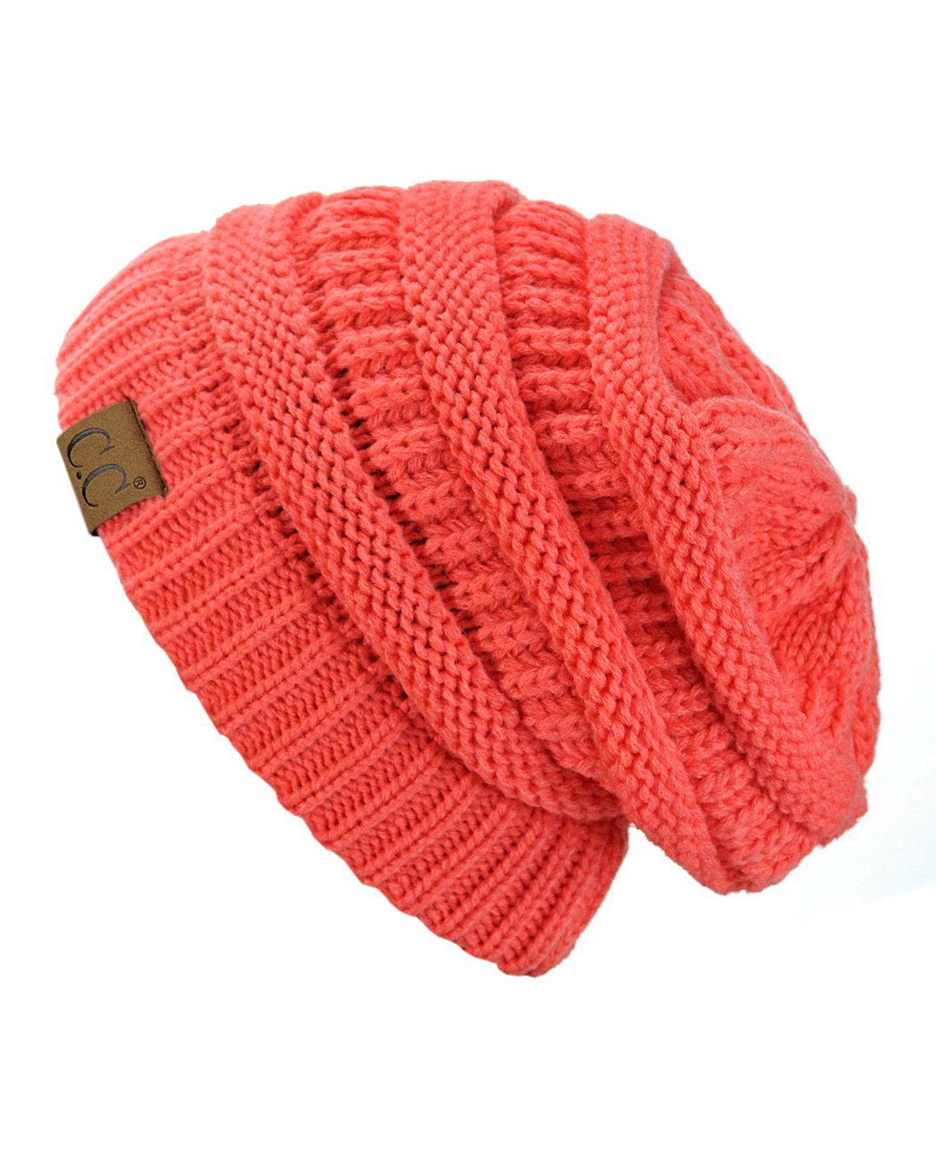 C.C Trendy Warm Chunky Soft Stretch Cable Knit Beanie Skully, Winter Mint, One Size — view 189