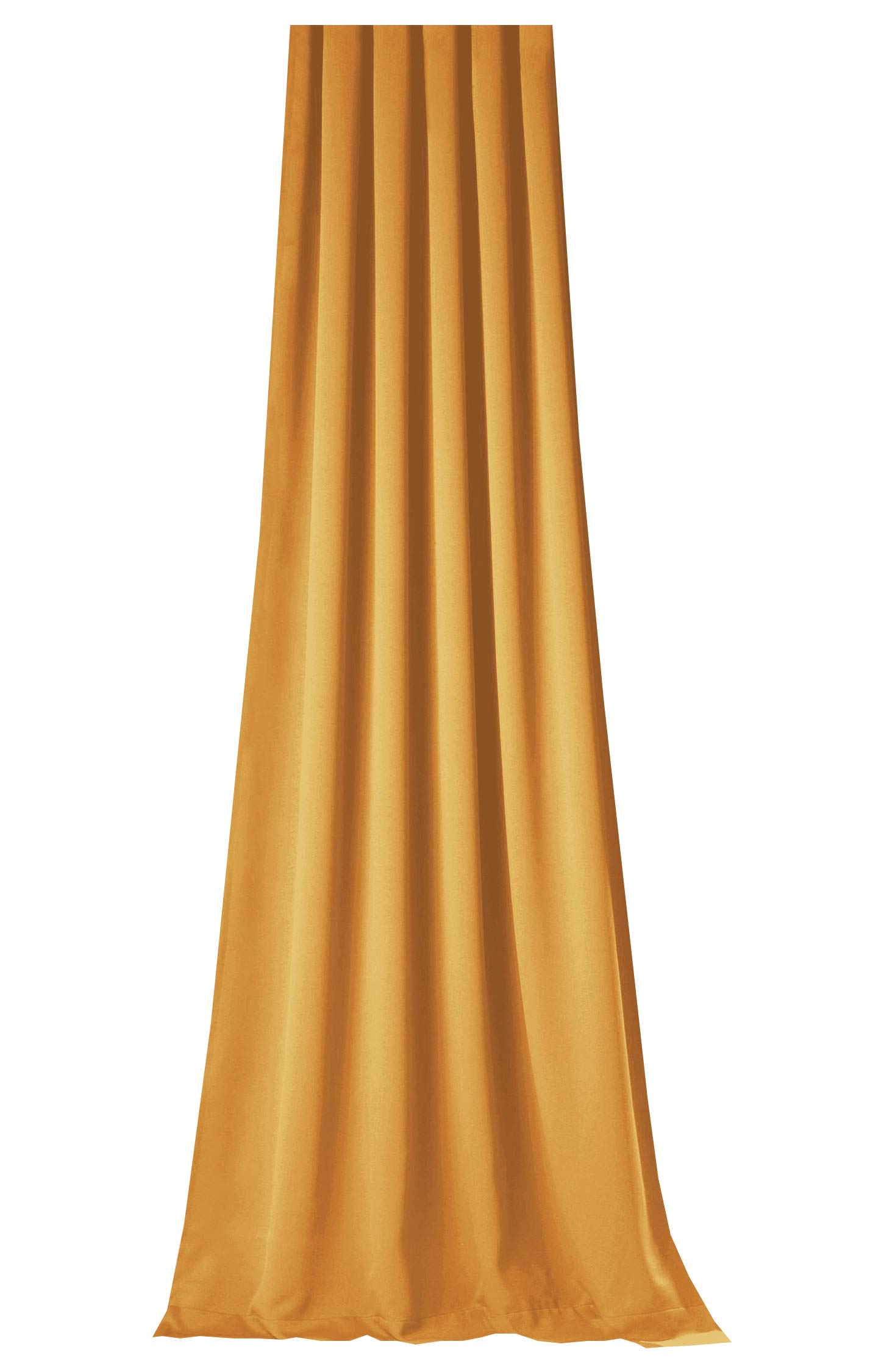 Vorhang Gardine Verdunkelung HITZESCHUTZ *Kräuselband* Blickdicht* 145x300 cm (BxH) *Klimavorhang* Übergardine * Curry-Gold