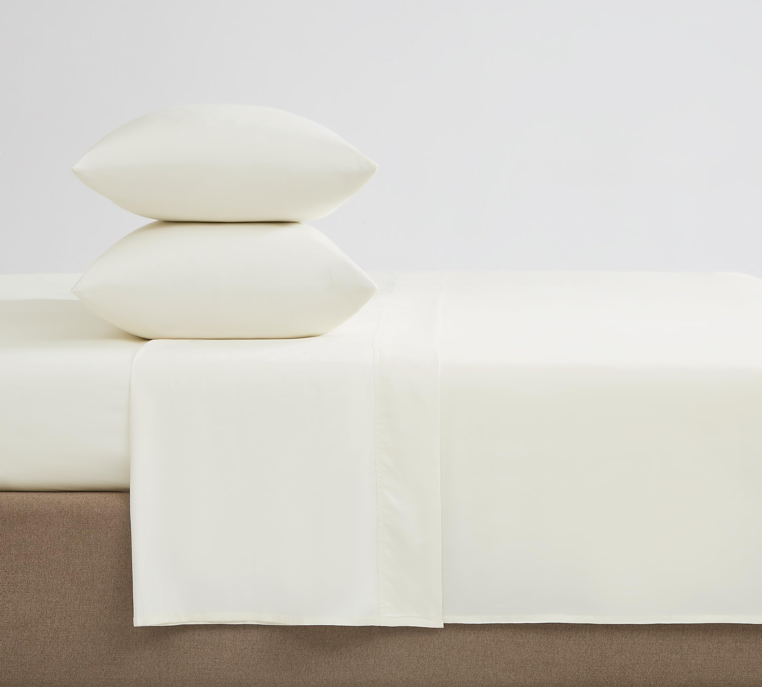 Linen Closet Performance Ivory - Juego de sábanas tamaño Queen, Juego de 4 Piezas