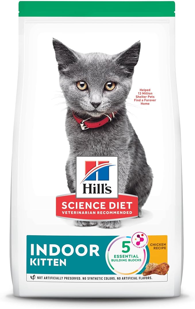 Amazon.com : Hill's Science Diet Dry Cat Food, Kitten, Indoor, Chicken
