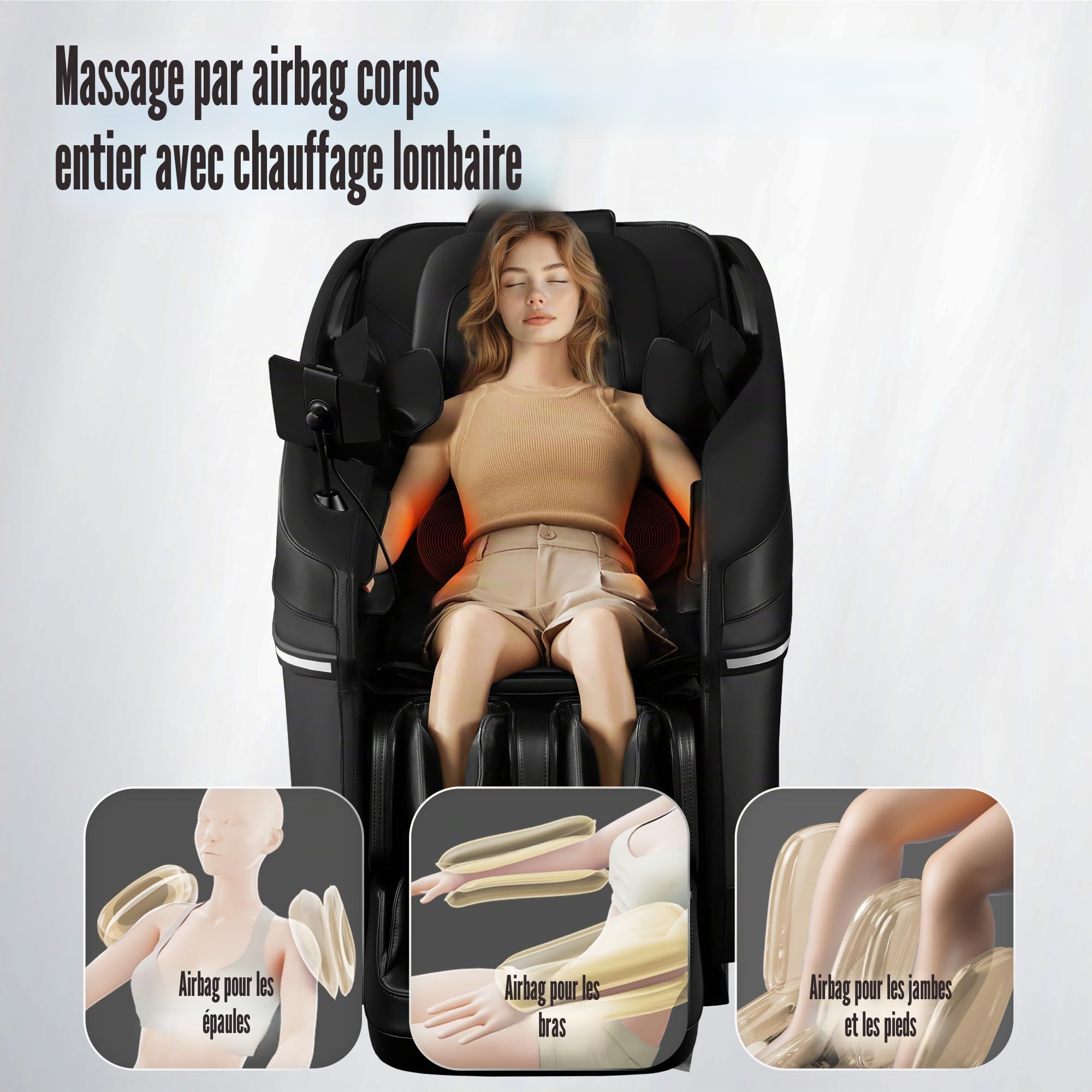 ROTAI Fauteuil de Massage 3D à gravité zéro pour la Maison Massage Complet du Corps
