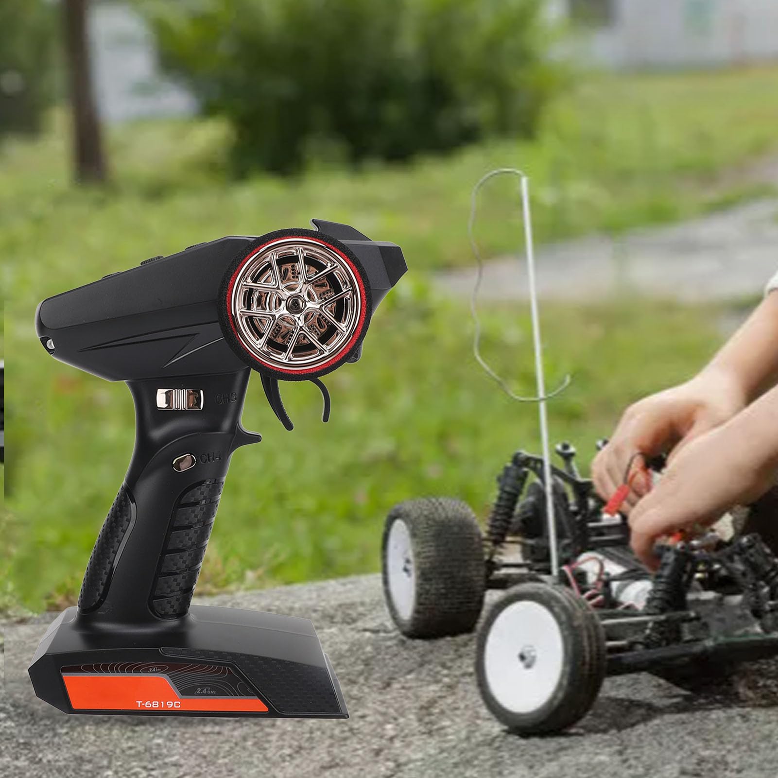 Kontroler Cheotime 2.4GHz RC, 7CH nadajnik radiowy Rezontrolowy RC System radiowy RC nadajnik zdalny Kontroler dla łodzi Crawlera RC