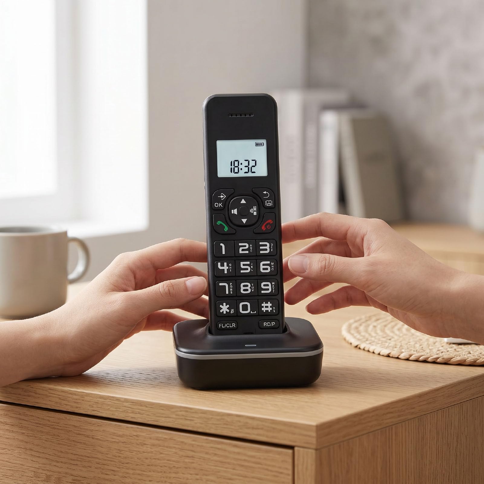 Topiky Système Téléphonique sans Fil avec combiné pour la Maison avec