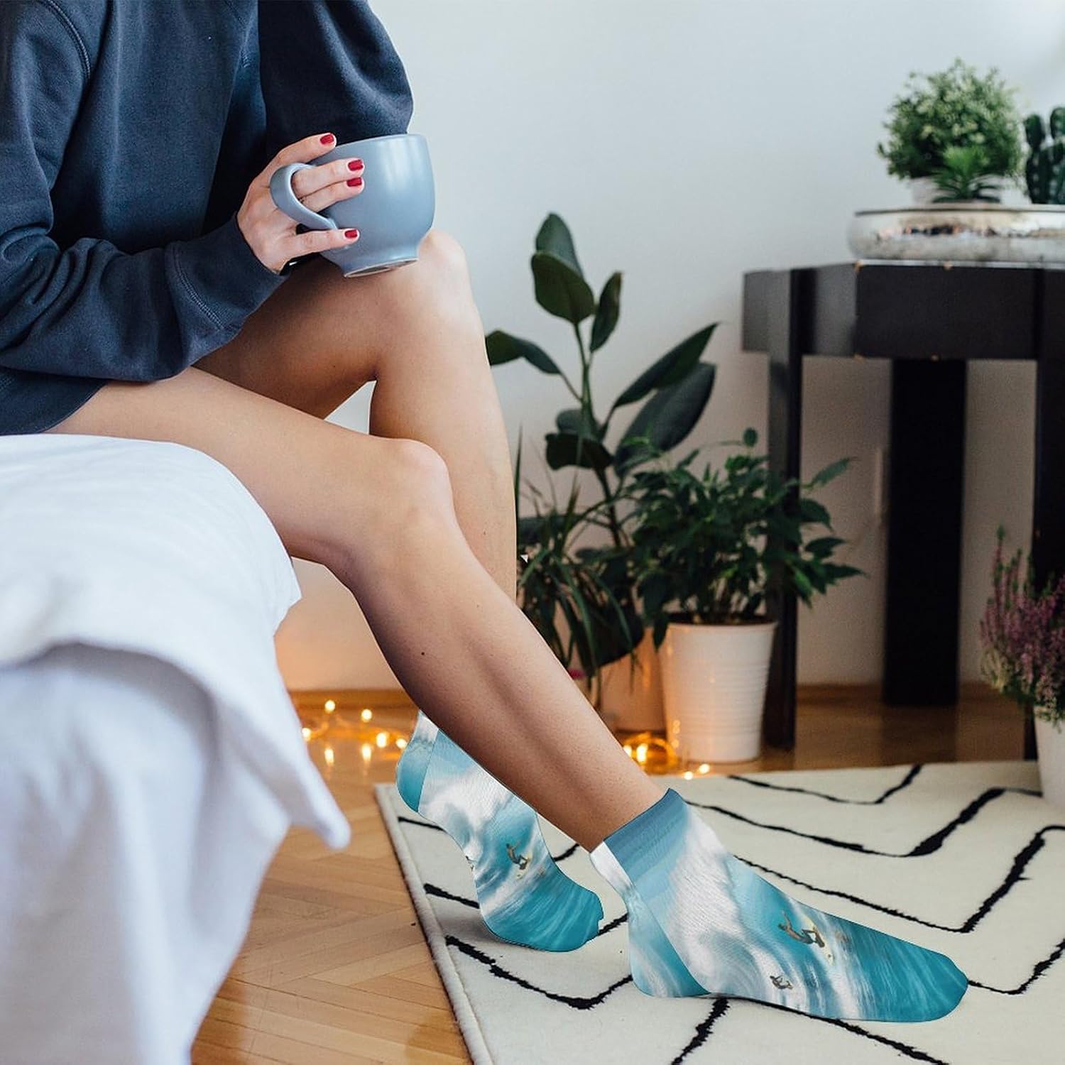 Surfing Ankle Socks for Men Women 5 Pairs | Comfortable Casual Low Cut Socks, Lightweight No Show Breathable Athletic Socks, Soft Mini Crew Socks for All Seasons