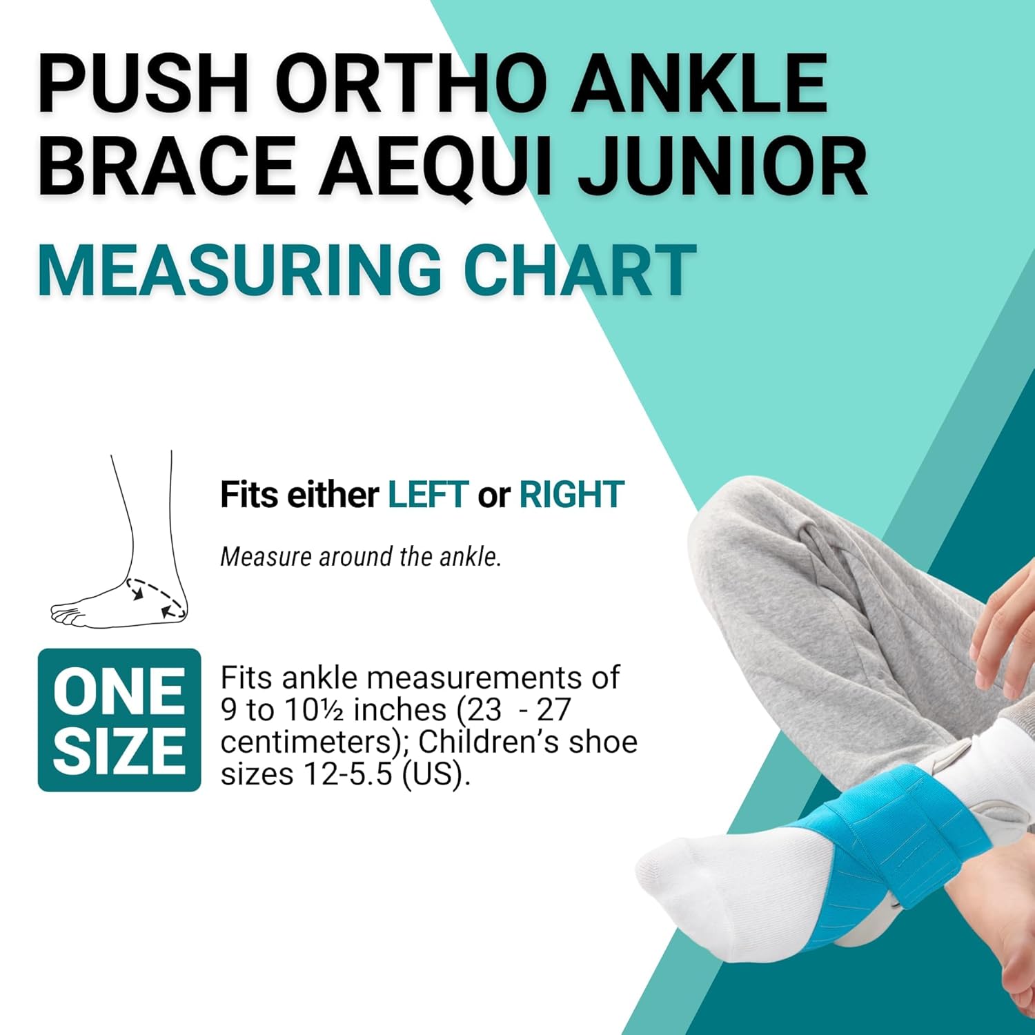 PUSH ortho Ankle Brace Aequi Junior - Ankle Support for growing children