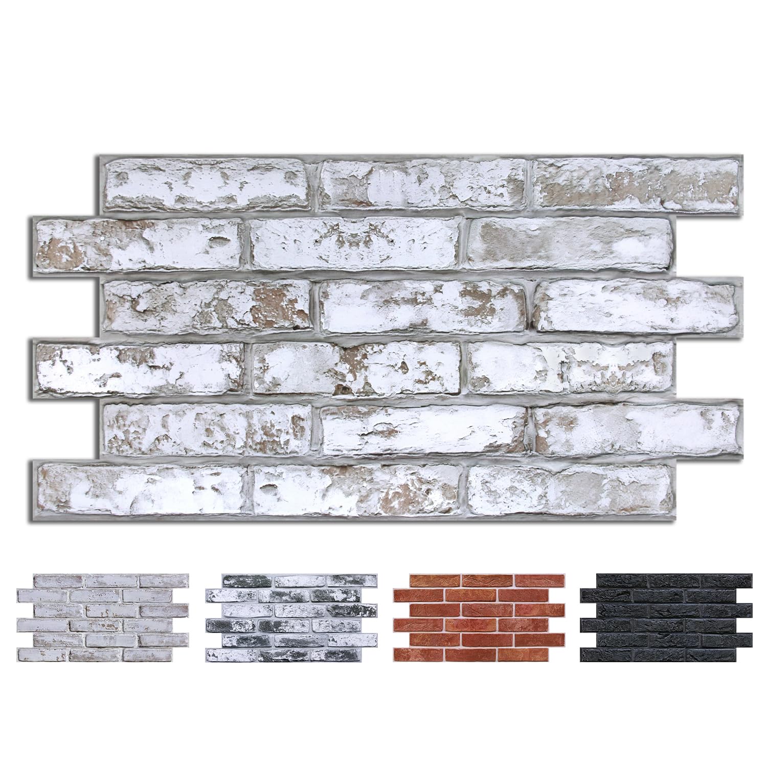 COMSTICKC Mattoni 3D Adesivi Murali, 12 Pezzi, 58 x 30cm, Alta qualità PVC Pannelli Adesivi per Pietra 3D, Pannelli Decorativi per Soggiorno, Bagno, Cucina