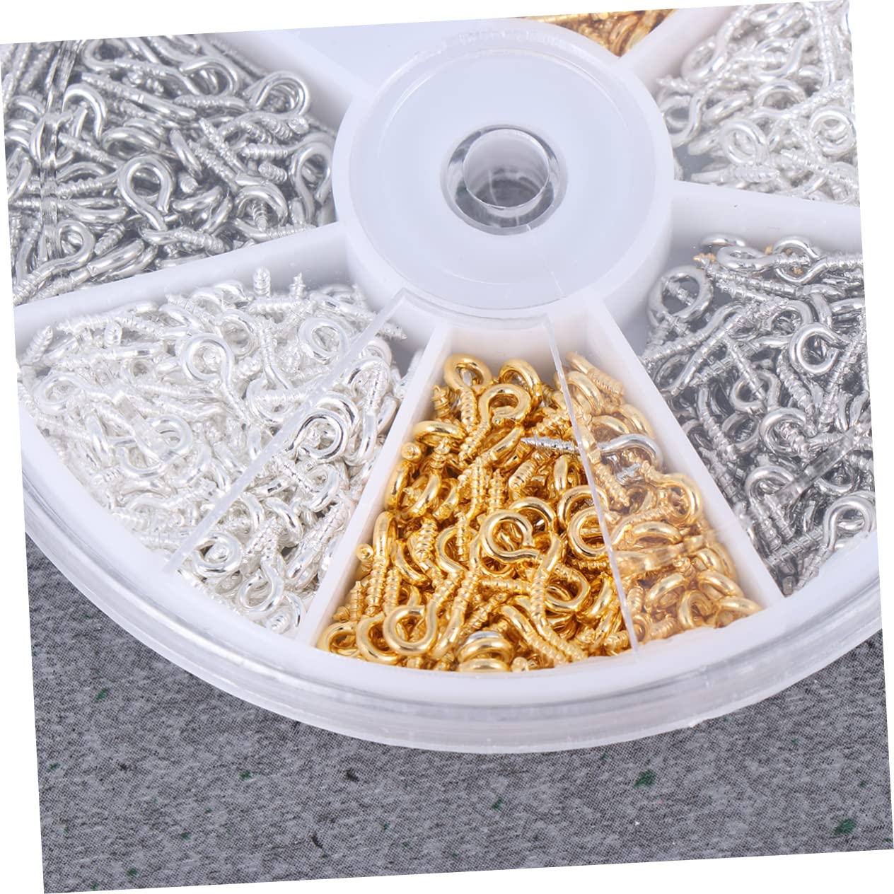 OSOLADY 1 Pack Sheep Eye Screws Set 900 Pcs Mixed Color Screw for DIY Jewelry Decor