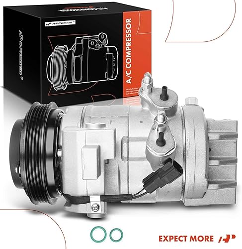 Miniatura 9 de A-Premium Compresor de aire acondicionado con embrague compatible con Ford Mustang 3.7L 2015-2017, con compresor DKS17D, 4 ranuras