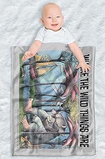 Where The Wild Things are Soft Fleece Baby Blanket for Infant Toddler, All Season Cozy Crib Throw 30