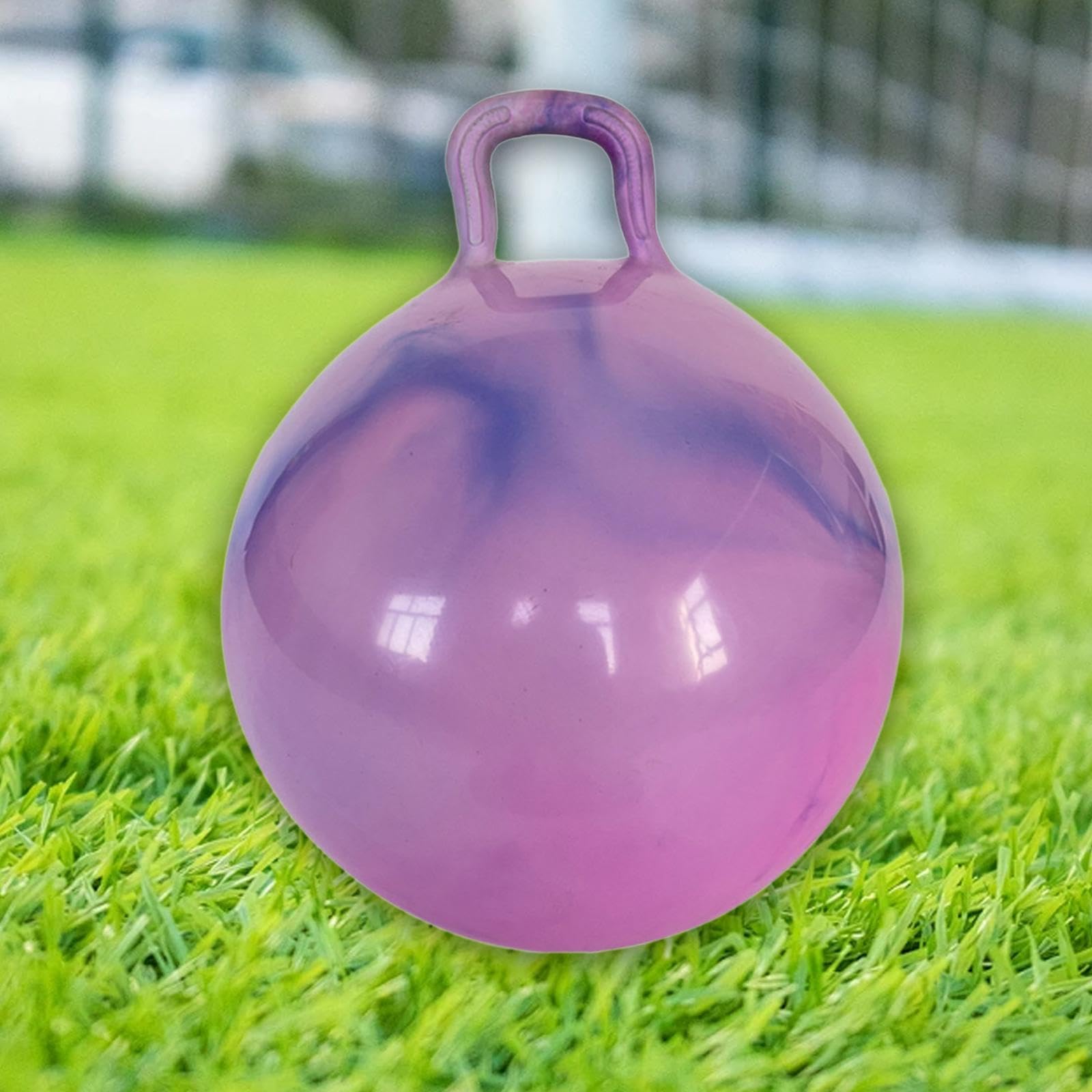 Pelota con Asa, Pelota de Ejercicio, Juego de Jardín Al Aire Libre, 55 Cm de Diámetro, para Pelota, Juguete para Niños, Púrpura Claro