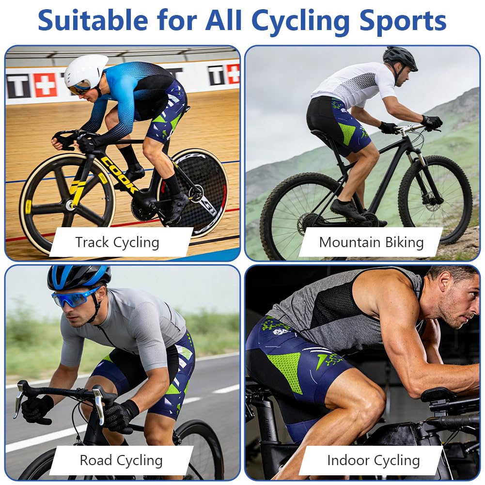 Spodenki rowerowe męskie spodnie do roweru górskiego, bielizna rowerowa, podkoszulki 5D, żelowe, wyściełane, adsorbujące, spodnie rowerowe, półspodnie, oddychające, spodenki kompresyjne z