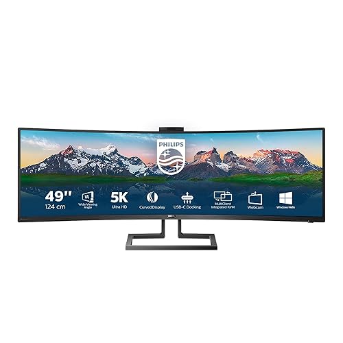 Philips Monitor Curvo 49", 499P9H, Gaming Superwide 32:9, risoluzione 5120