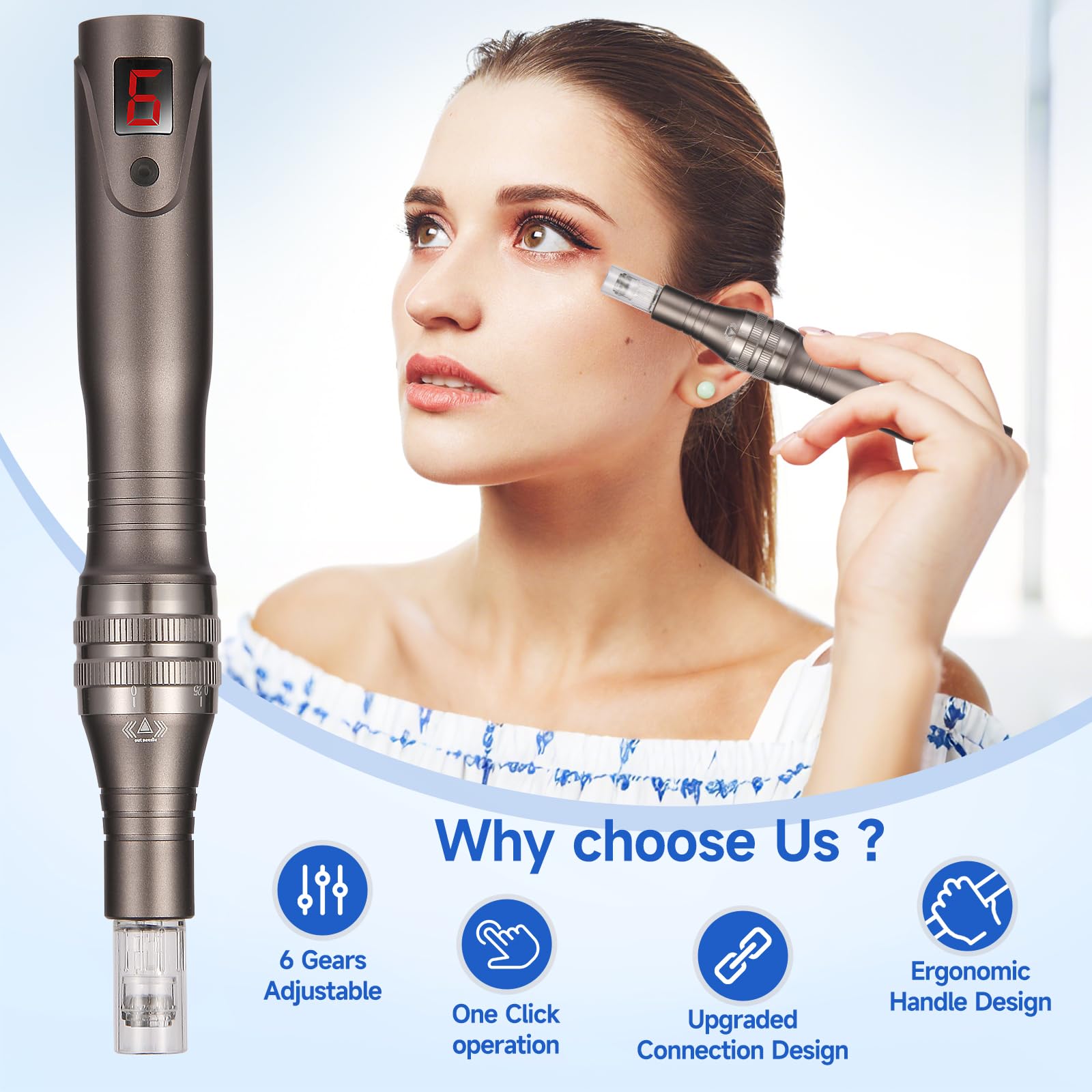 Rotulador Derma de 0,25 mm para uso doméstico, bolígrafo Derma para mujeres y hombres, kit de belleza para el cuidado de la piel, herramienta para cara, cabello, barba