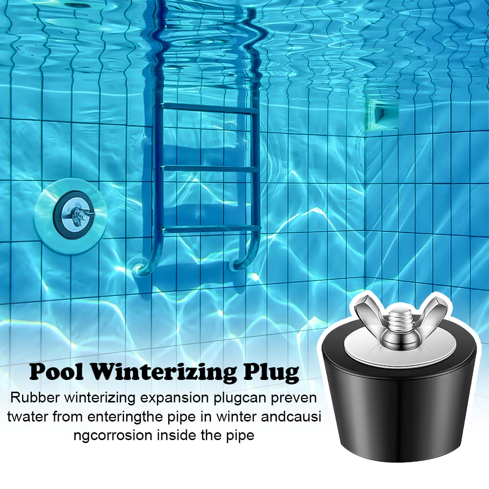 Lot De 2 Bouchons D'Hivernage 1,5 Pouces En Caoutchouc - Expansion Pour Tuyauterie Piscine Et Spa