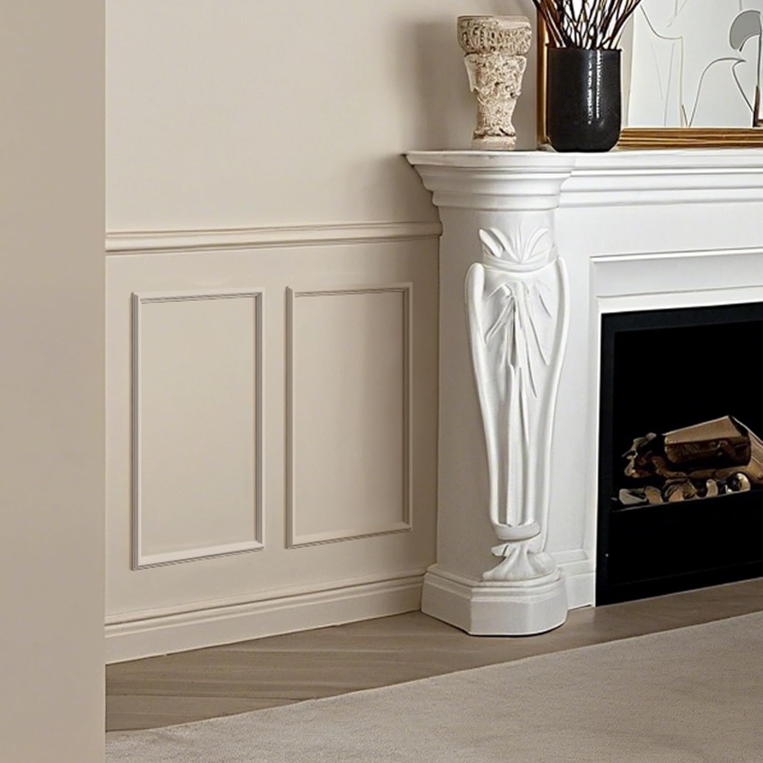 Peel and Stick Wainscoting Panels Kit, 6 Sets 12''x24'' Premade Wall Molding Peel and Stick Panels for Interior Wall Trim, Easy DIY Wainscoting Panels Peel and Stick Decor