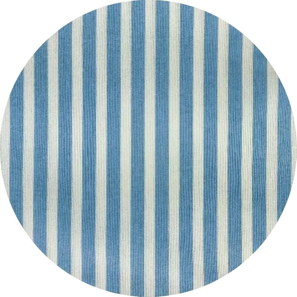 Tecido Percal 100% Algodão Listrado Para Cama 2,20mx1,00m (Azul-14)