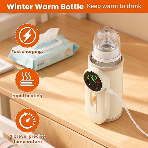 Miniatura 2 de Calentador de botellas eléctrico 2 en 1, calentador de botellas portátil