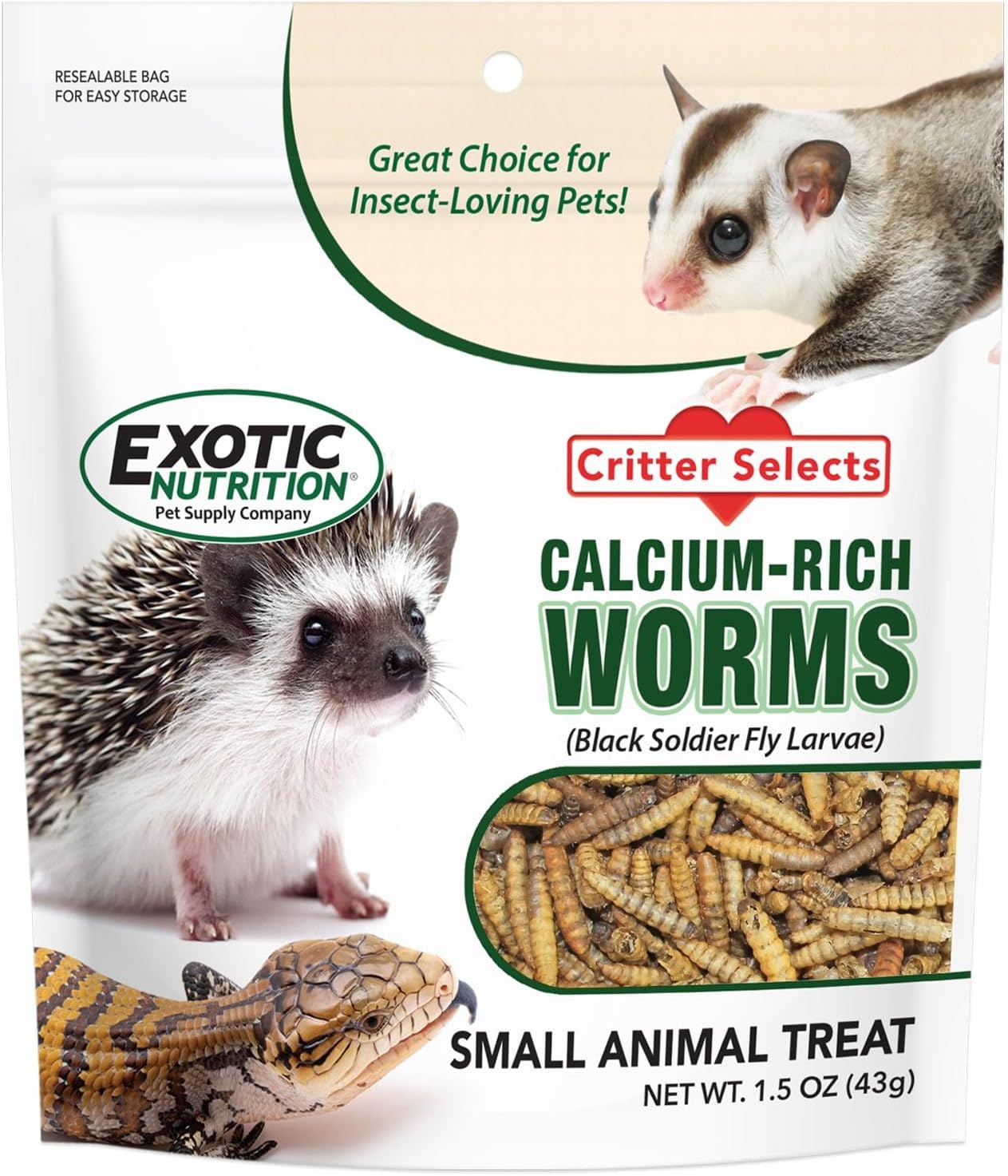 Dried Black Soldier Fly Larvae 1.5 oz.