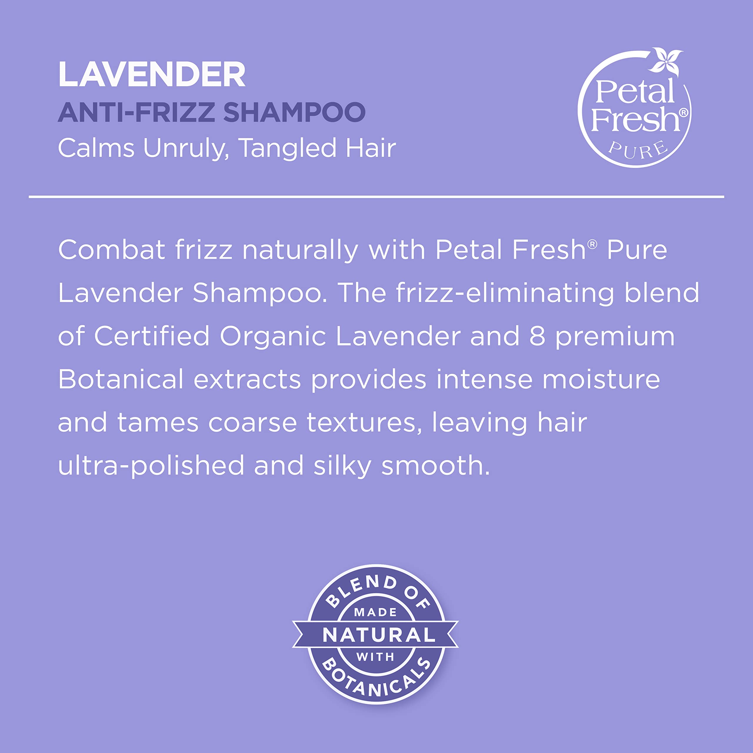 Petal Fresh Pure Anti-Frizz Lavender Shampoo Combo | For Dry, Curly & Frizzy Hair Type | No Sulphates, Silicones & Paraben Free | 100% Natural Ingredients & Vegan 710 ml 1