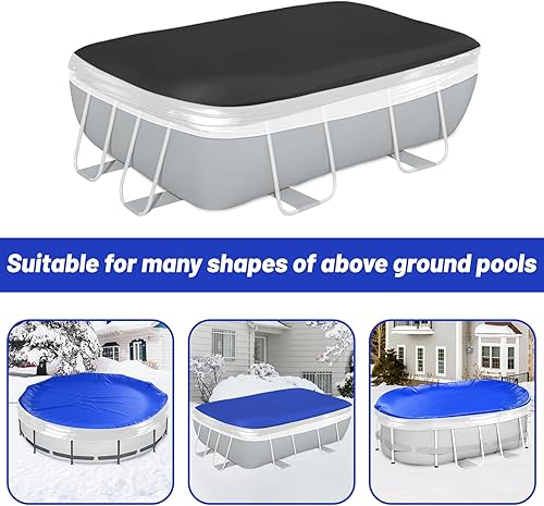 Miniatura 4 de Cubierta de invierno de 1049 pies para piscinas sobre el suelo, cubierta de sello para piscinas sobre el suelo, cubierta transparente para una