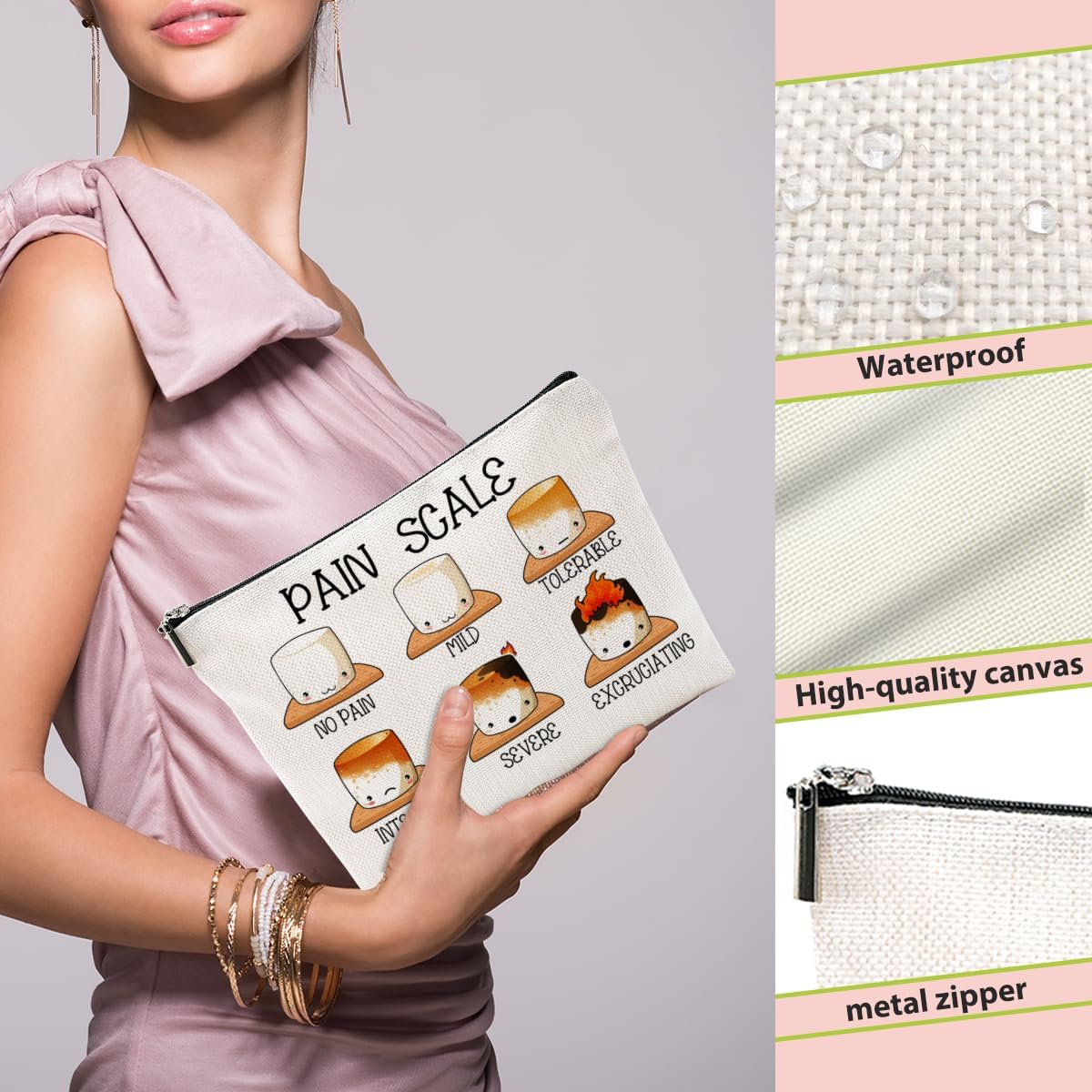 Nurse Gifts, Funny Makeup Bag, Nurse Accessories Funny Horse Cosmetic Bag, Doctor Gift Nursing Travel Organizer Zipper Pouch Thank You Nurses Week Gifts for Women Coworker Friends - Image 3