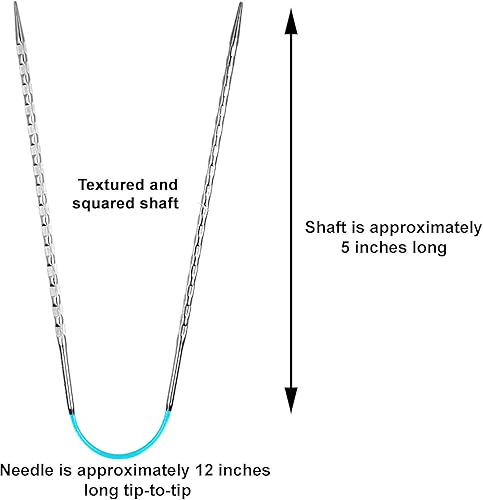 Miniatura 3 de addi Agujas de tejer FlexiFlips 2 Cuadrado ergonómico DPN doble puntiagudo blanco bronce Skacel azul cordón 12 pulgadas (7.9in) (juego de 3) tamaño
